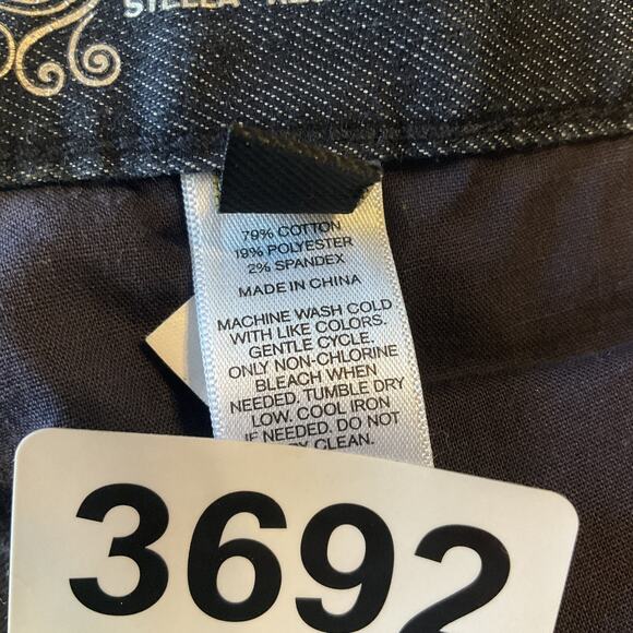 Express Jeans Women Jeans 8 Dark Blue Denim Stella Flare 33" Inseam Low Rise - Picture 4 of 11